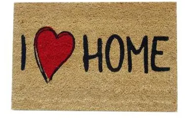 Capacho I love Home com coração