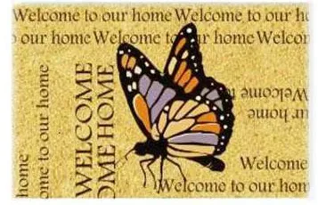 Capacho borboleta Welcome to our home