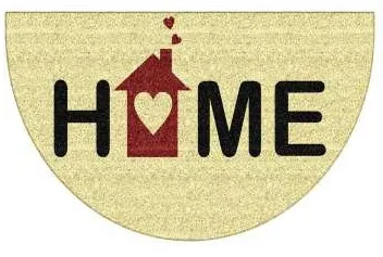 Capacho meia-lua Home com casinha