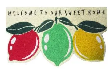 Capacho recortado frutas Welcome to our sweet home