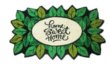 Capacho recortado folhas Home sweet home