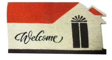 Capacho recortado casinha Welcome