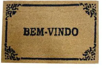 Capacho Bem-vindo com moldura