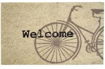 Capacho Welcome com bicicleta
