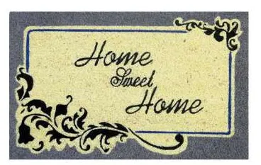 Capacho Home Sweet Home com arabescos nos cantos