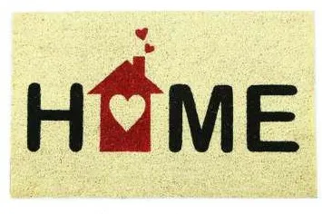 Capacho Home com casinha e coração