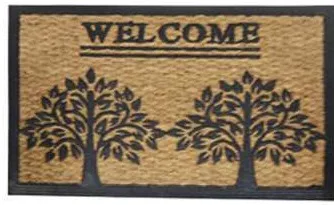 Capacho Welcome com duas árvores