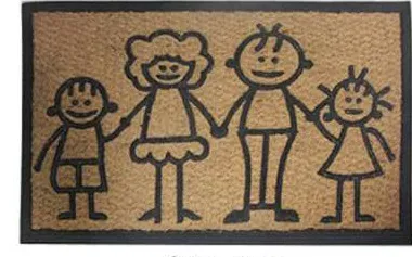Capacho família de bonequinhos