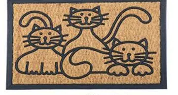 Capacho gatos em traço