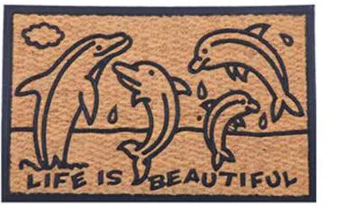 Capacho golfinhos Life is beautiful