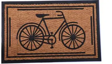 Capacho bicicleta com moldura