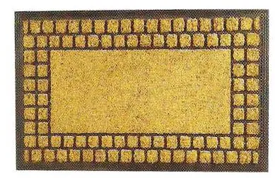 Capacho com moldura de quadradinhos