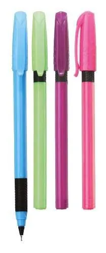 Caneta colorida com grip preto