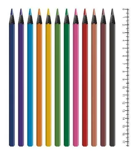 Lápis de cor corpo colorido