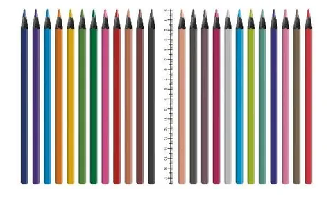 Lápis de cor duas cartelas de cores