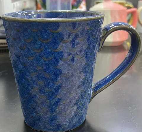 Caneca Round 280 ml azul-escuro texturizada