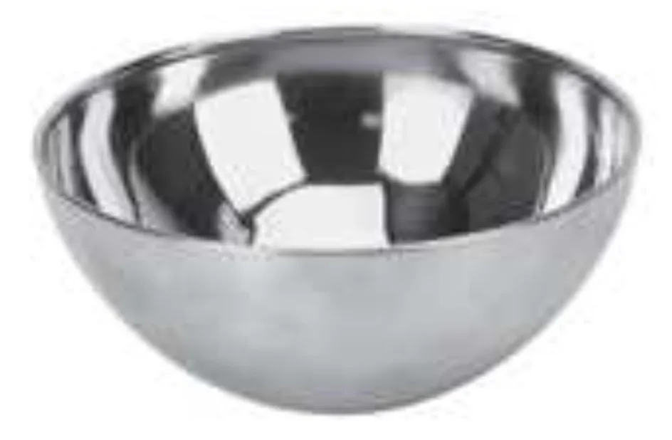 Tigela semiesférica em inox