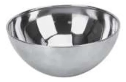 Tigela semiesférica em inox