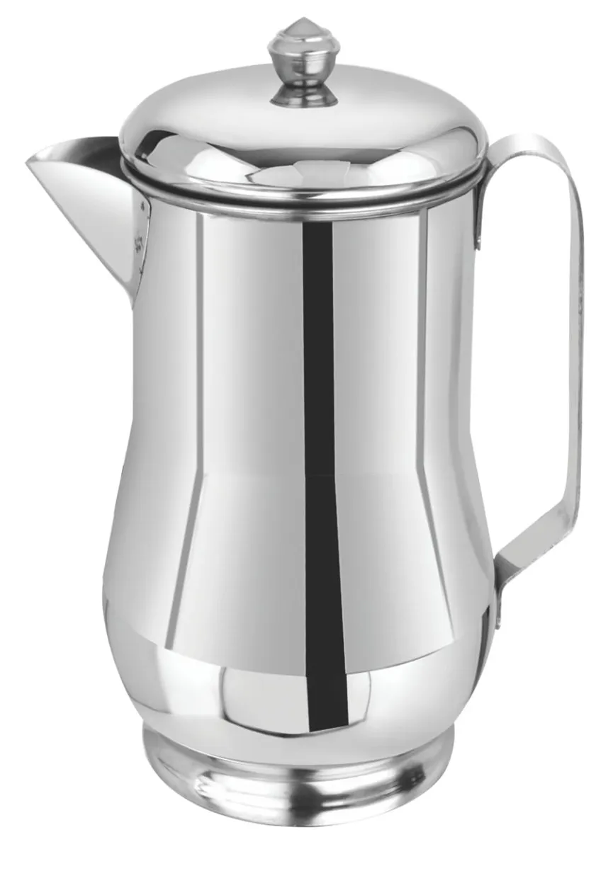 Jarra com tampa e pé em inox