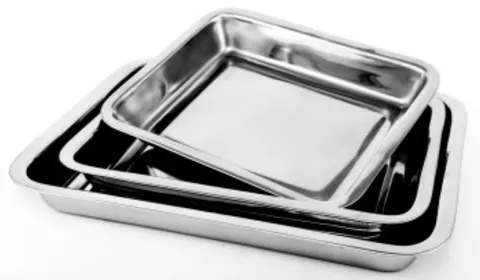 Conjunto de assadeiras retangulares em inox