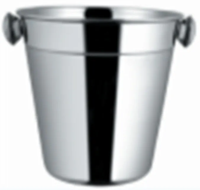 Balde de gelo liso com alças em inox