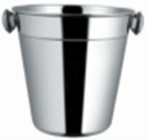 Balde de gelo liso com alças em inox