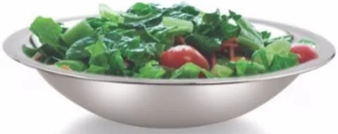 Saladeira rasa em inox