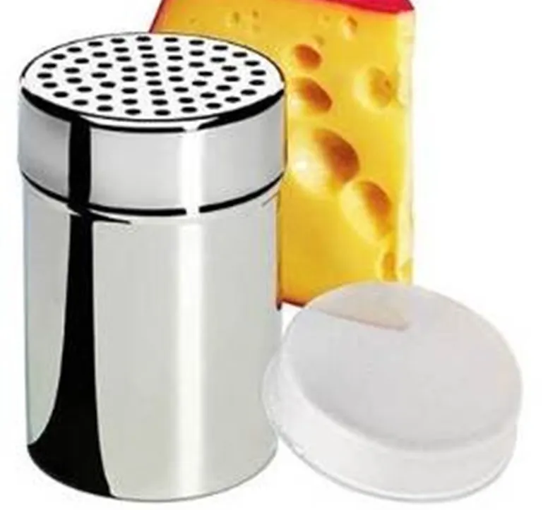 Polvilhador de queijo ralado com tampa em inox