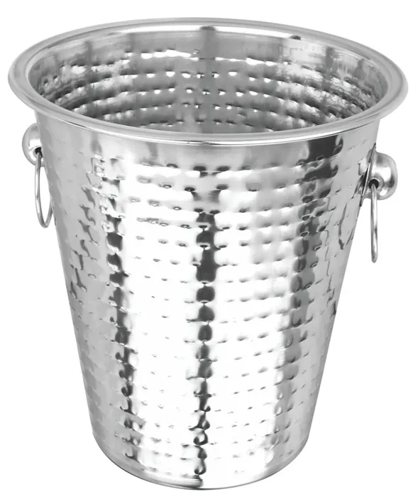 Balde de gelo martelado com alças em inox