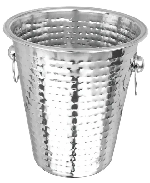 Balde de gelo martelado com alças em inox