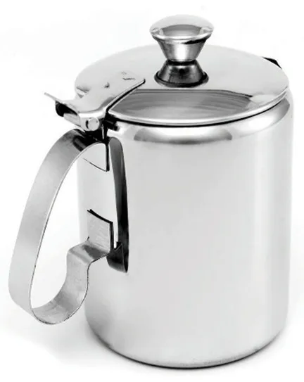 Leiteira com tampa articulada em inox
