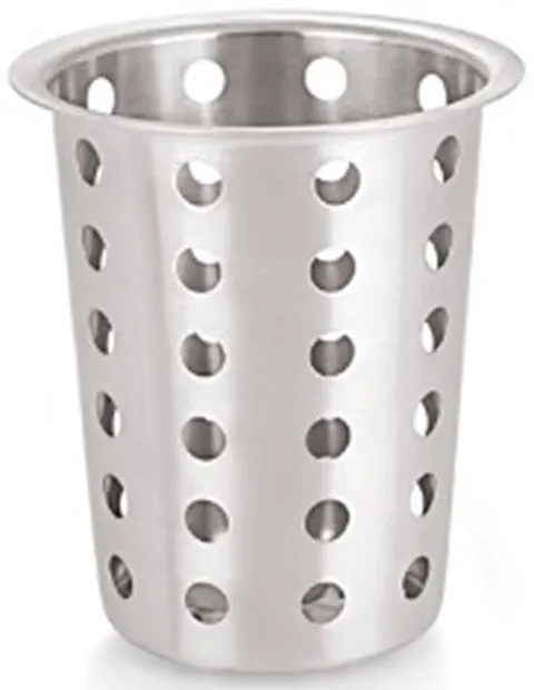 Porta-talheres escorredor perfurado em inox