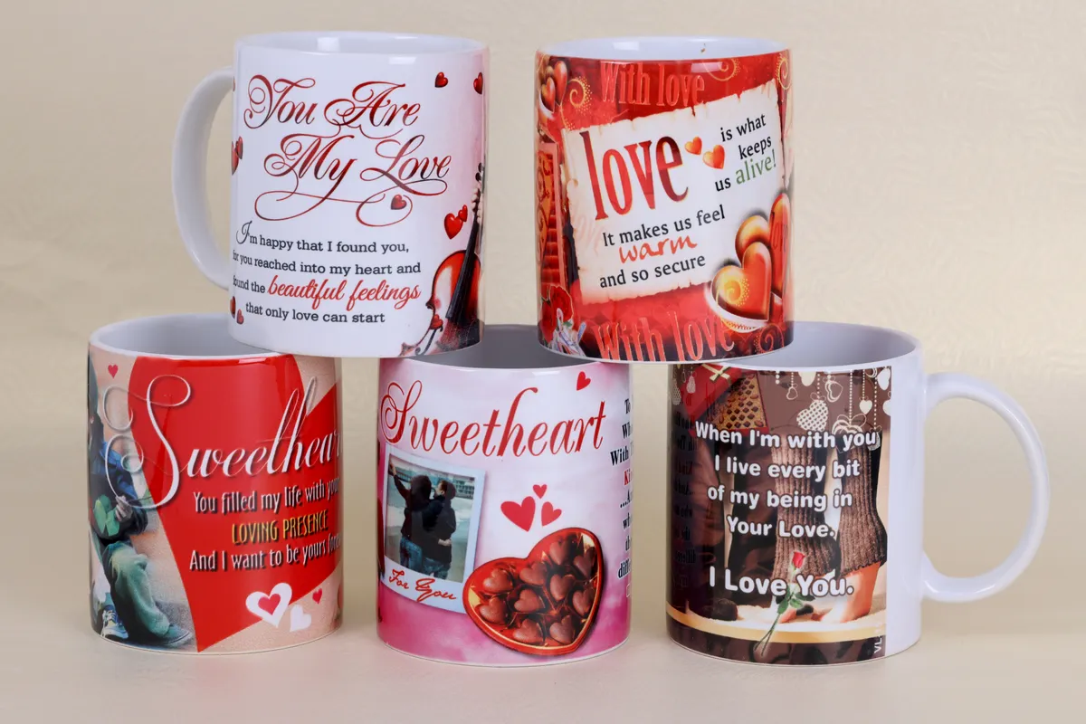 Canecas românticas You Are My Love e Sweetheart