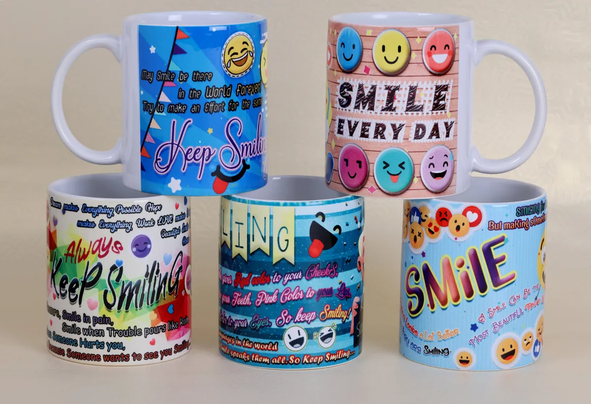 Canecas Keep Smiling e Smile Every Day