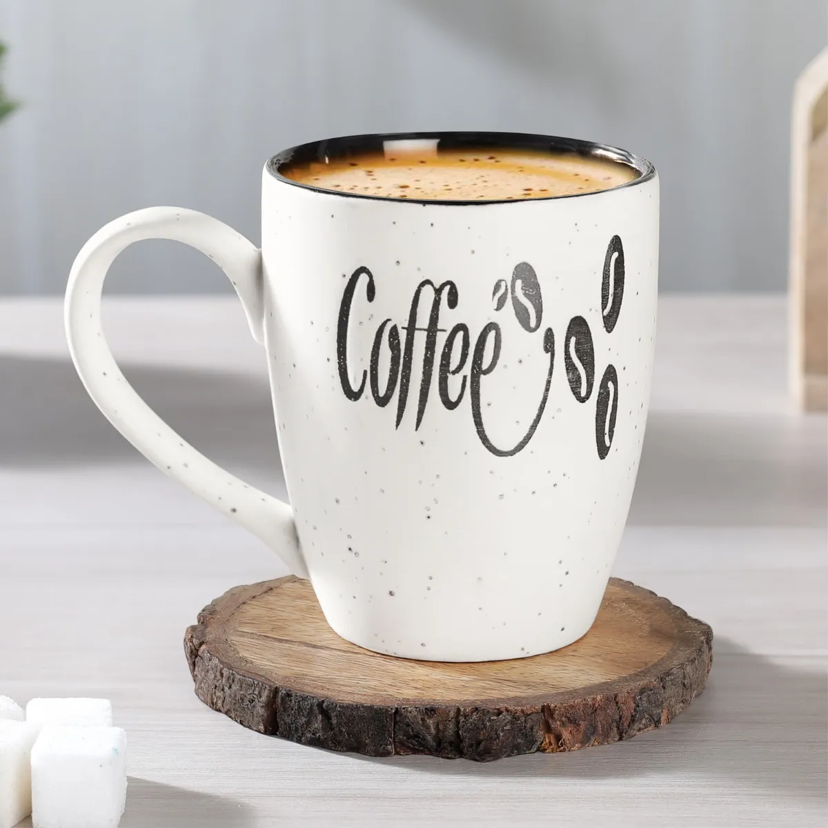 Caneca Coffee gravada a laser com interior colorido