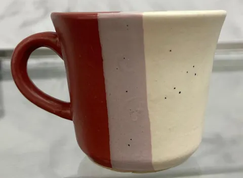 Caneca três tons bordô