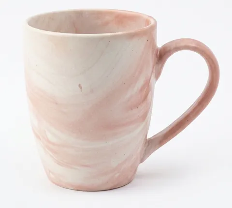 Caneca marmorizada fosca rosa