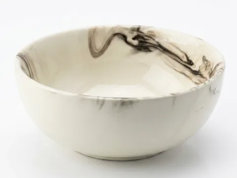 Tigela marmorizada bege