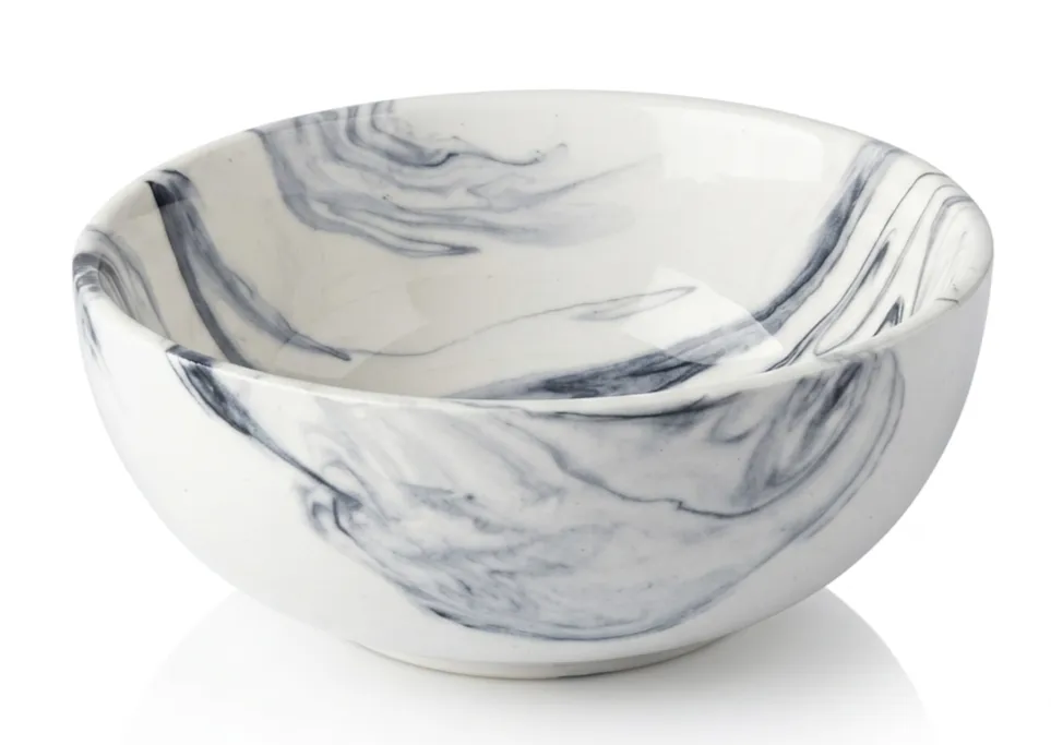 Tigela marmorizada azul