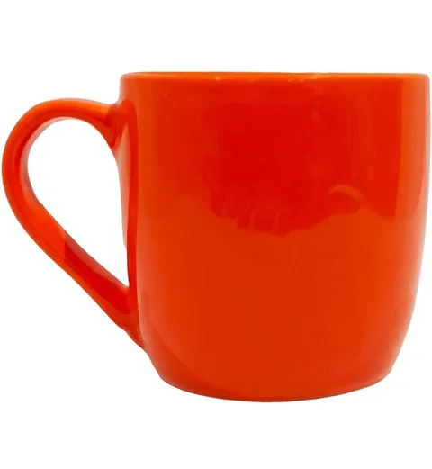 Caneca laranja de boca larga