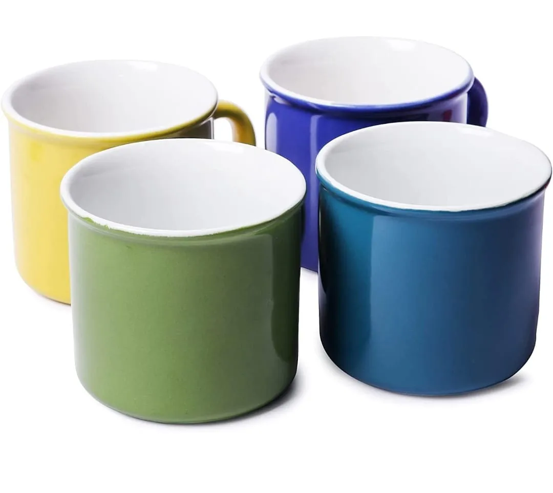Caneca estilo esmaltada de borda virada