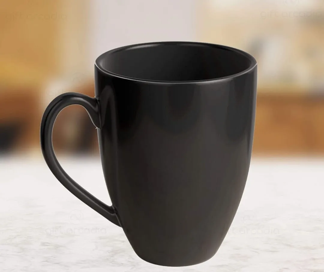 Caneca preta fosca