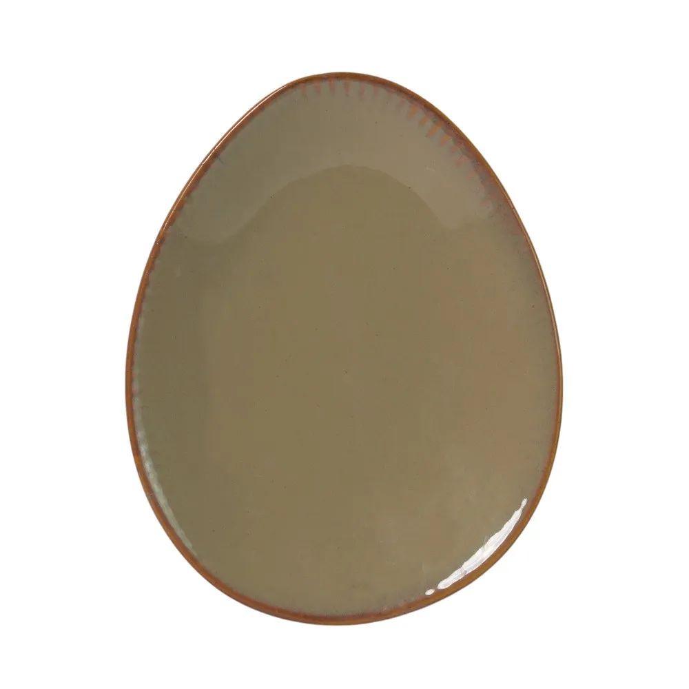 Prato oval formato ovo oliva