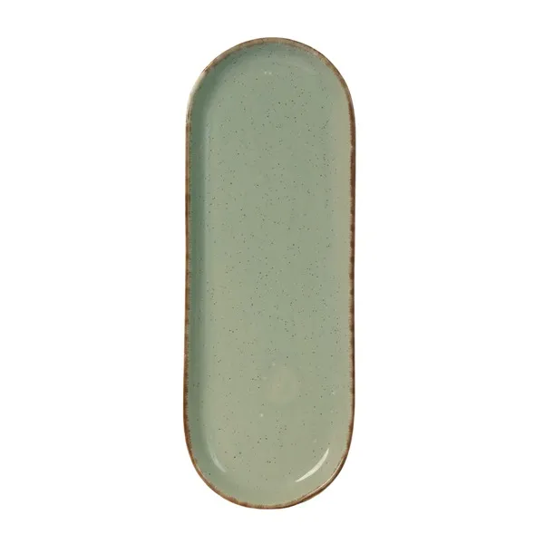 Travessa oval estreita verde sálvia