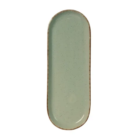 Travessa oval estreita verde sálvia