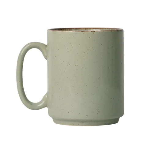 Caneca alta reta com borda rústica