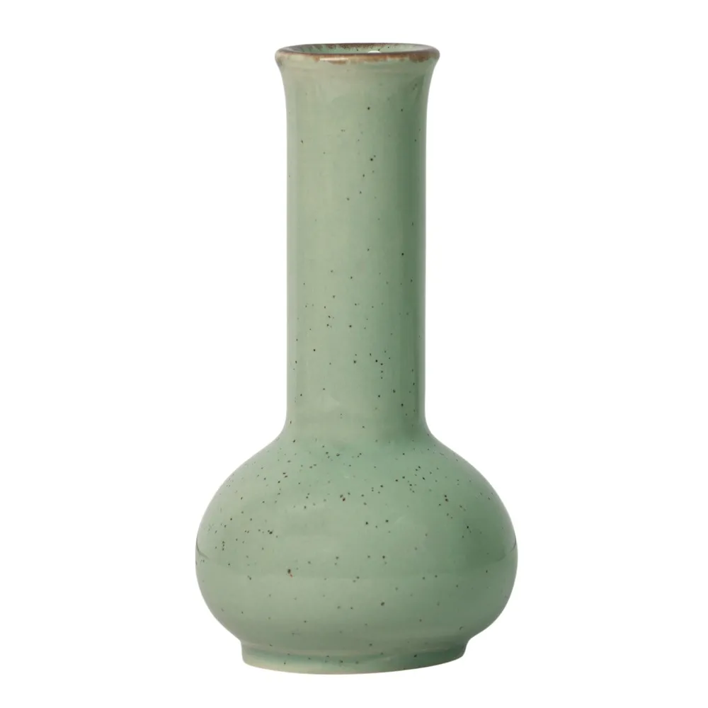 Vaso de gargalo fino verde sálvia