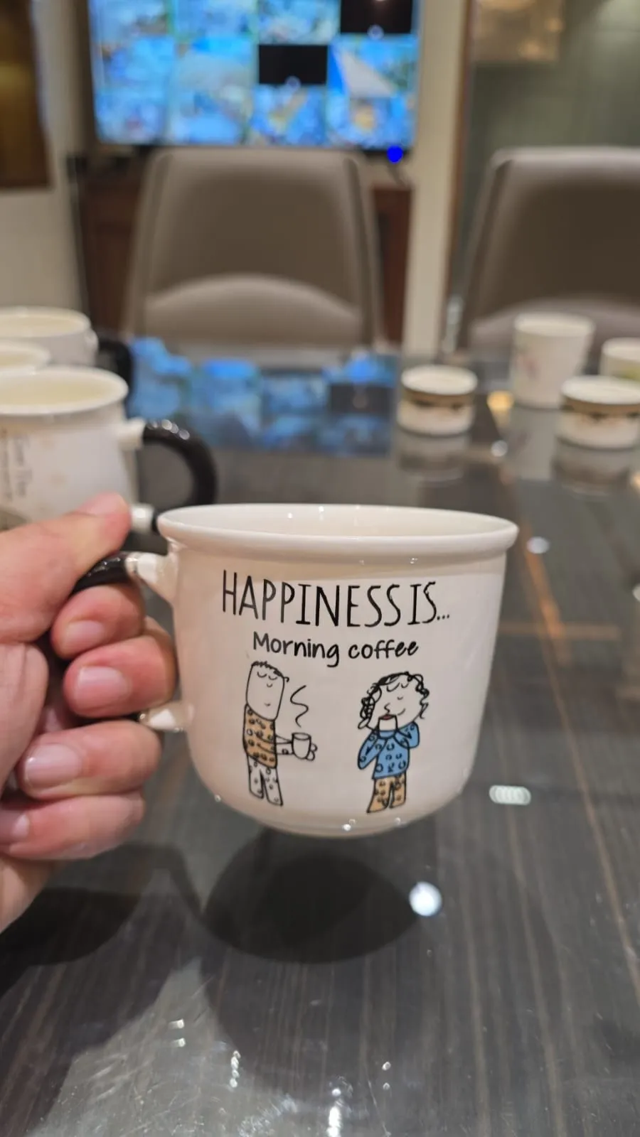 Caneca Happiness is Morning coffee