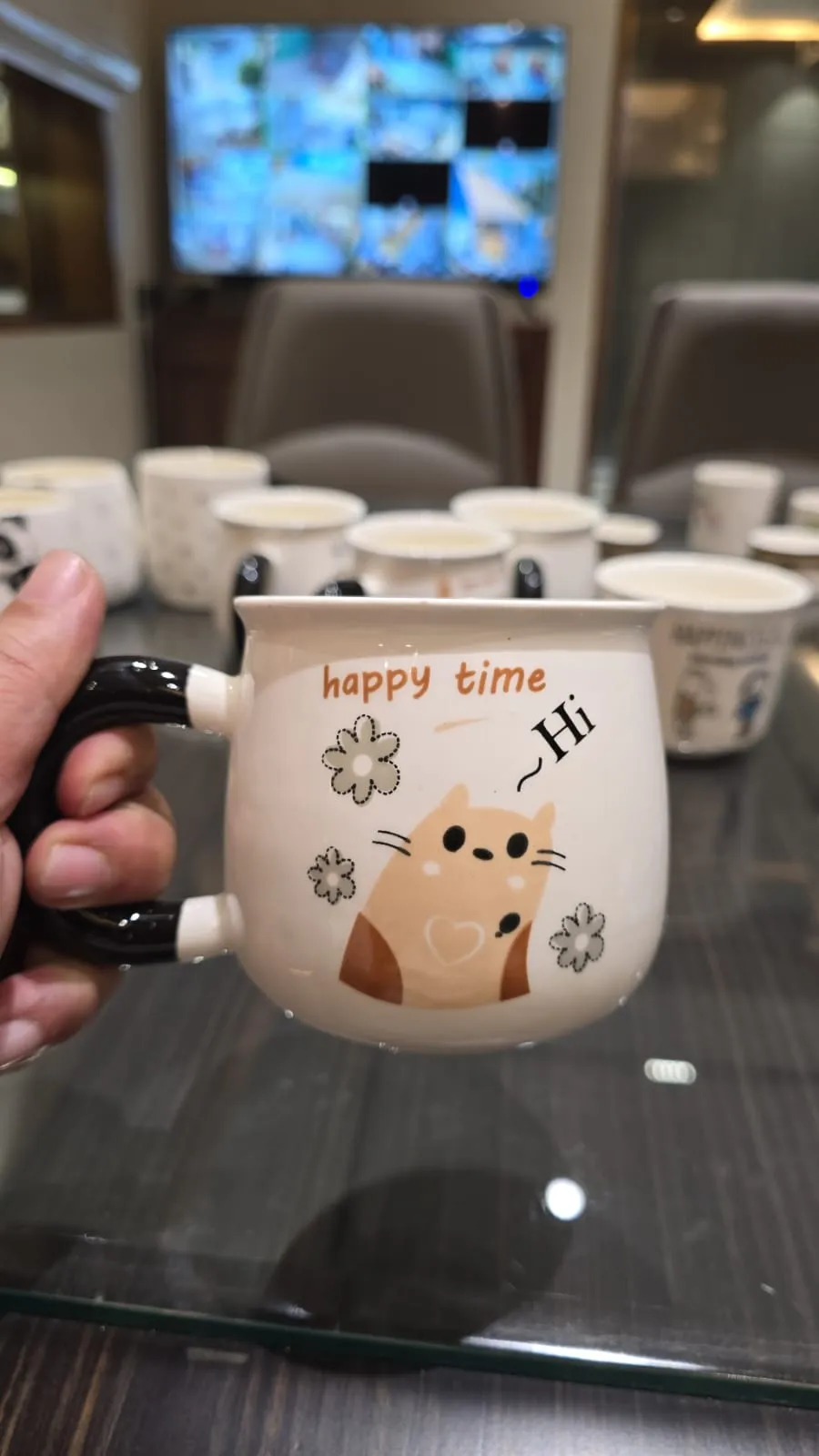 Caneca gato Happy time