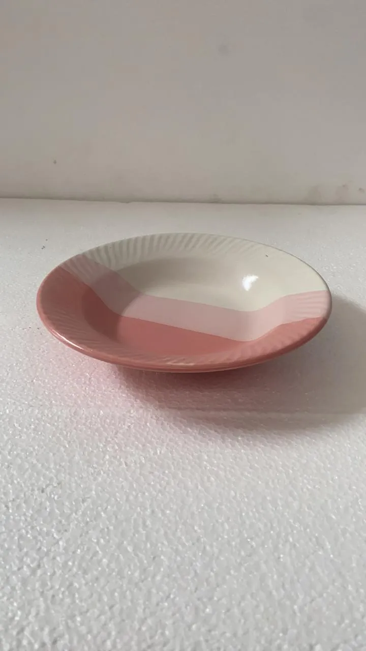 Bowl rosa e branco